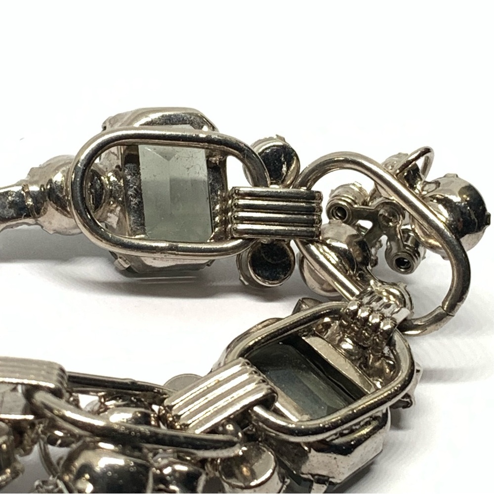 Vintage Verified D&E Juliana Grey(black diamond) Rhinestone 5 Link Necklace - Picture 7 of 7